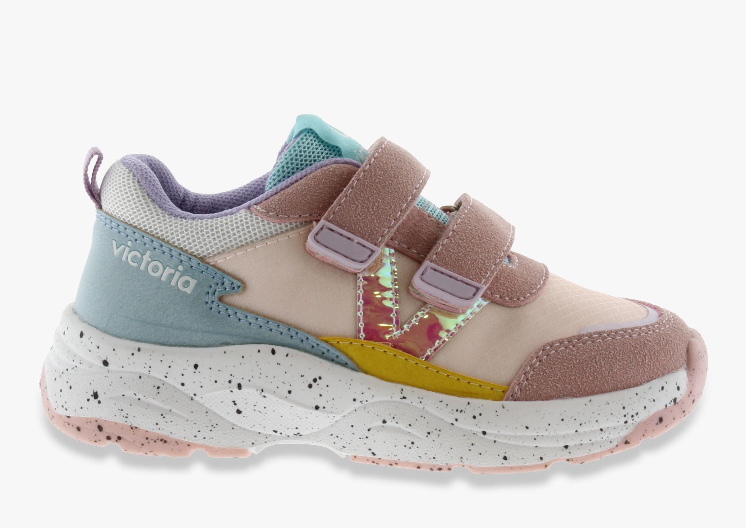 Victoria Shoes Children's Veta Riptape Trainers, Pink at John Lewis ...