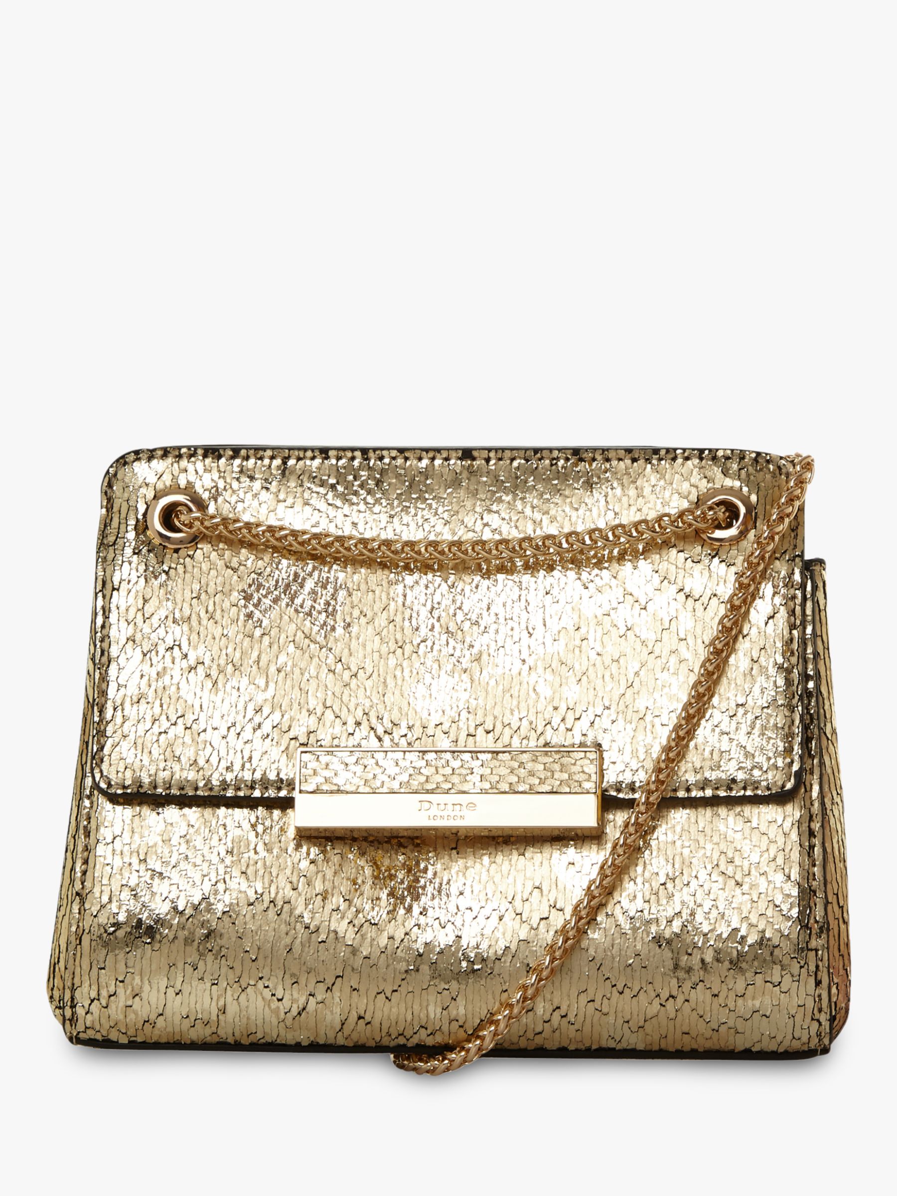 Dune Elveena Textured Shoulder Bag, Gold