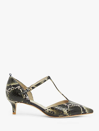 Boden Claudia Kitten Heel Leather Court Shoes