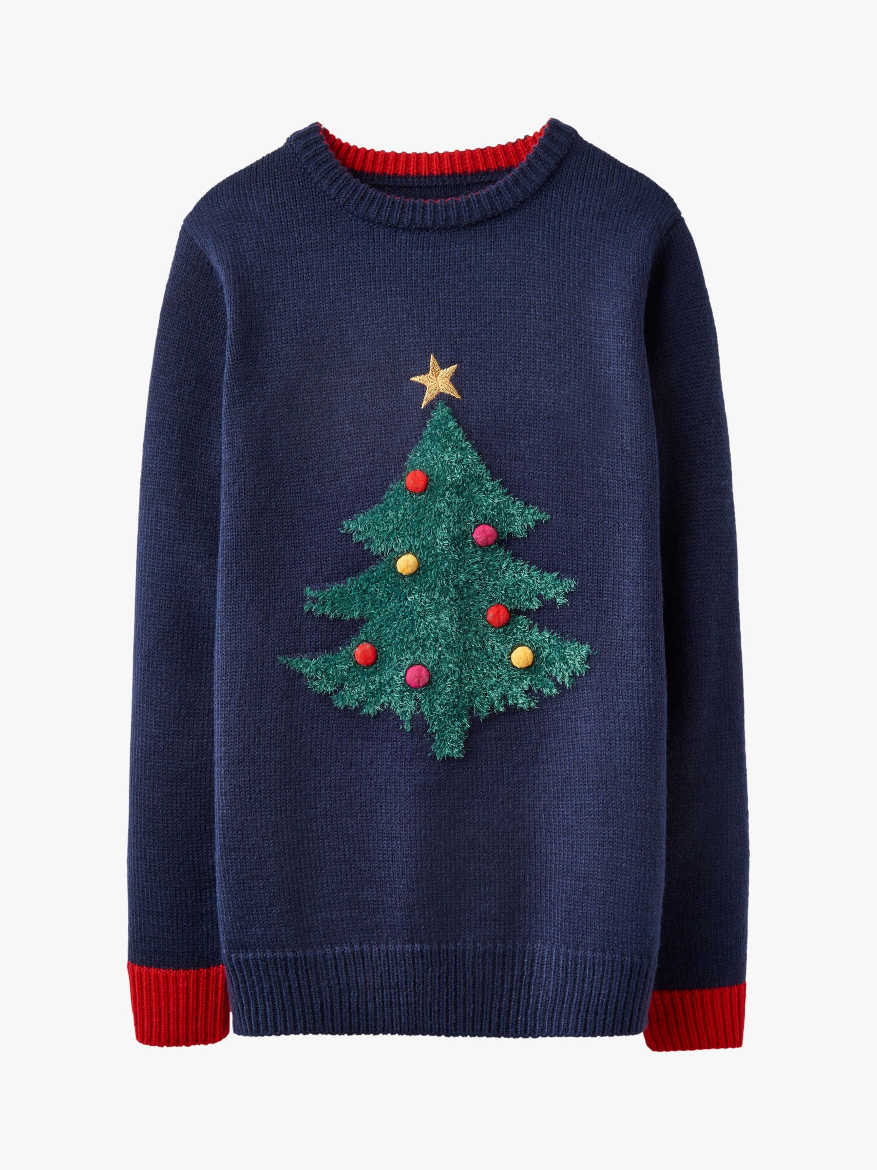 Little Joule Children's Wallace and Gromit Christmas Jumper, Navy at ...