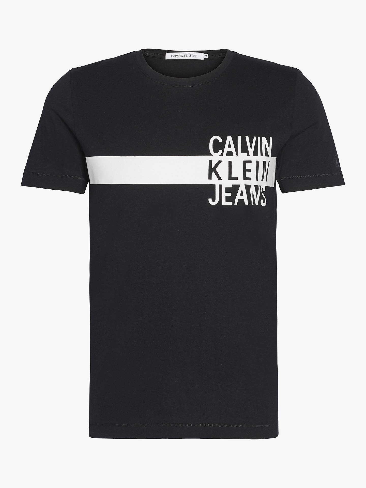 Calvin Klein Jeans Stacked Logo Stripe T-Shirt at John Lewis & Partners