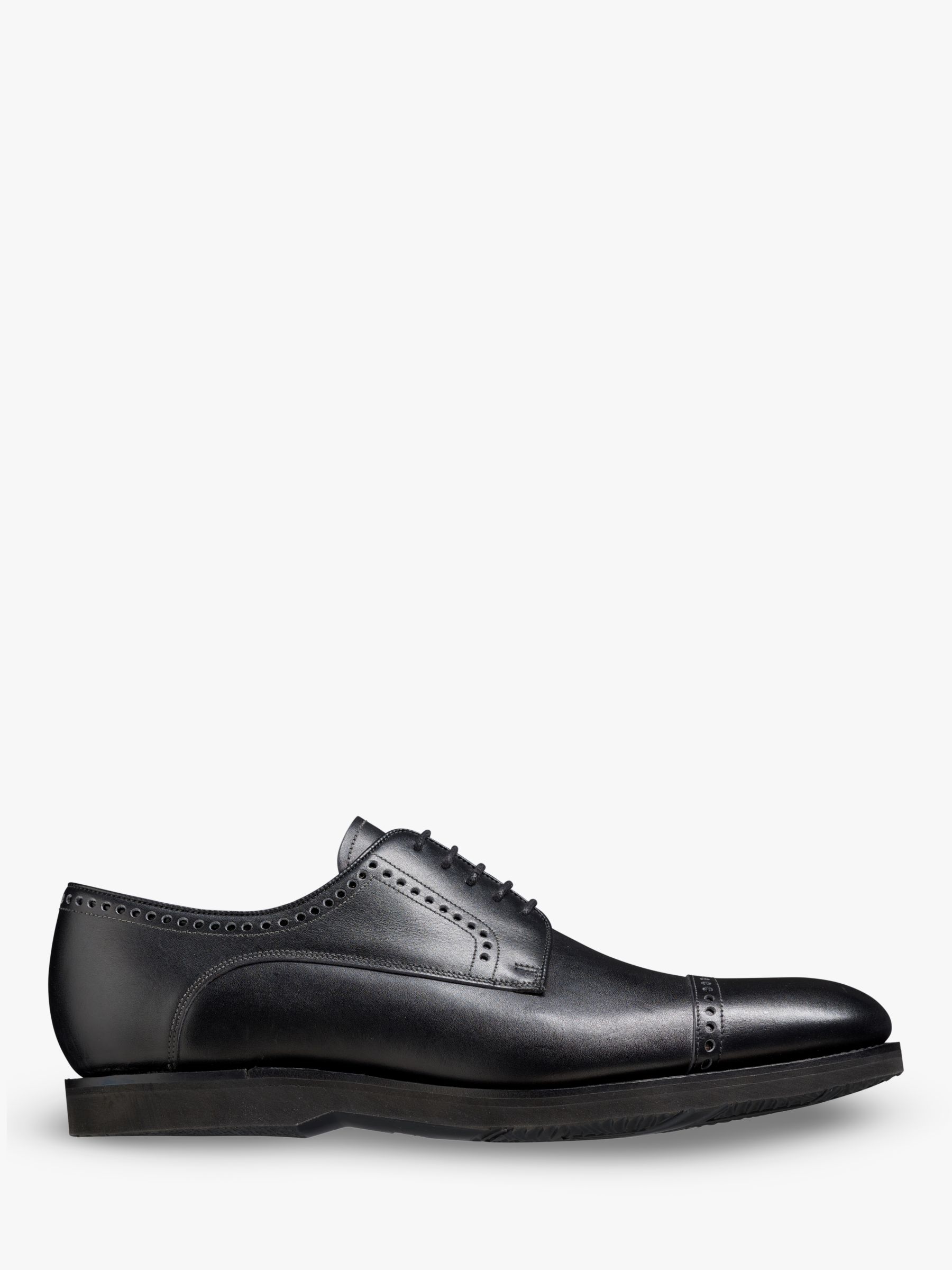 Barker Marcus Leather Derby Shoes, Black Carf at John Lewis & Partners