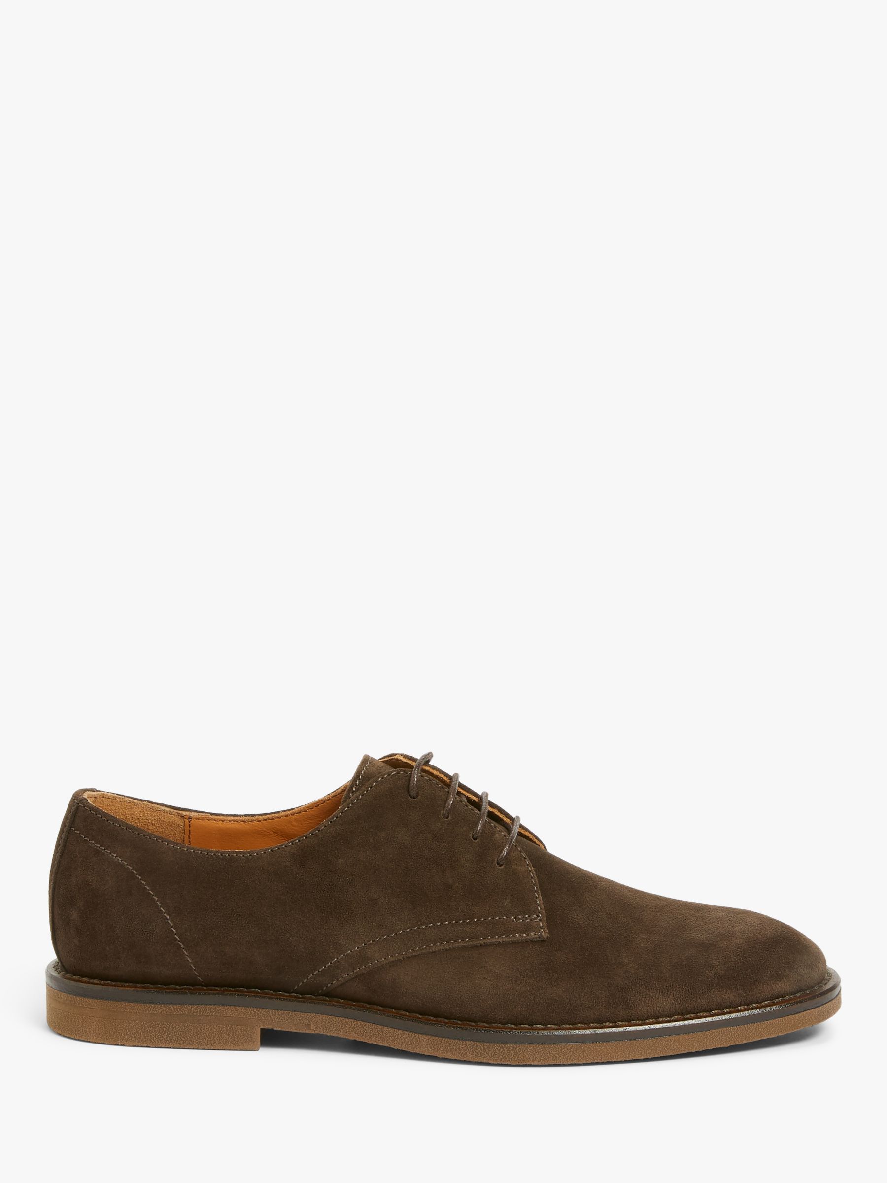 John Lewis Suede Derby Shoes, Brown