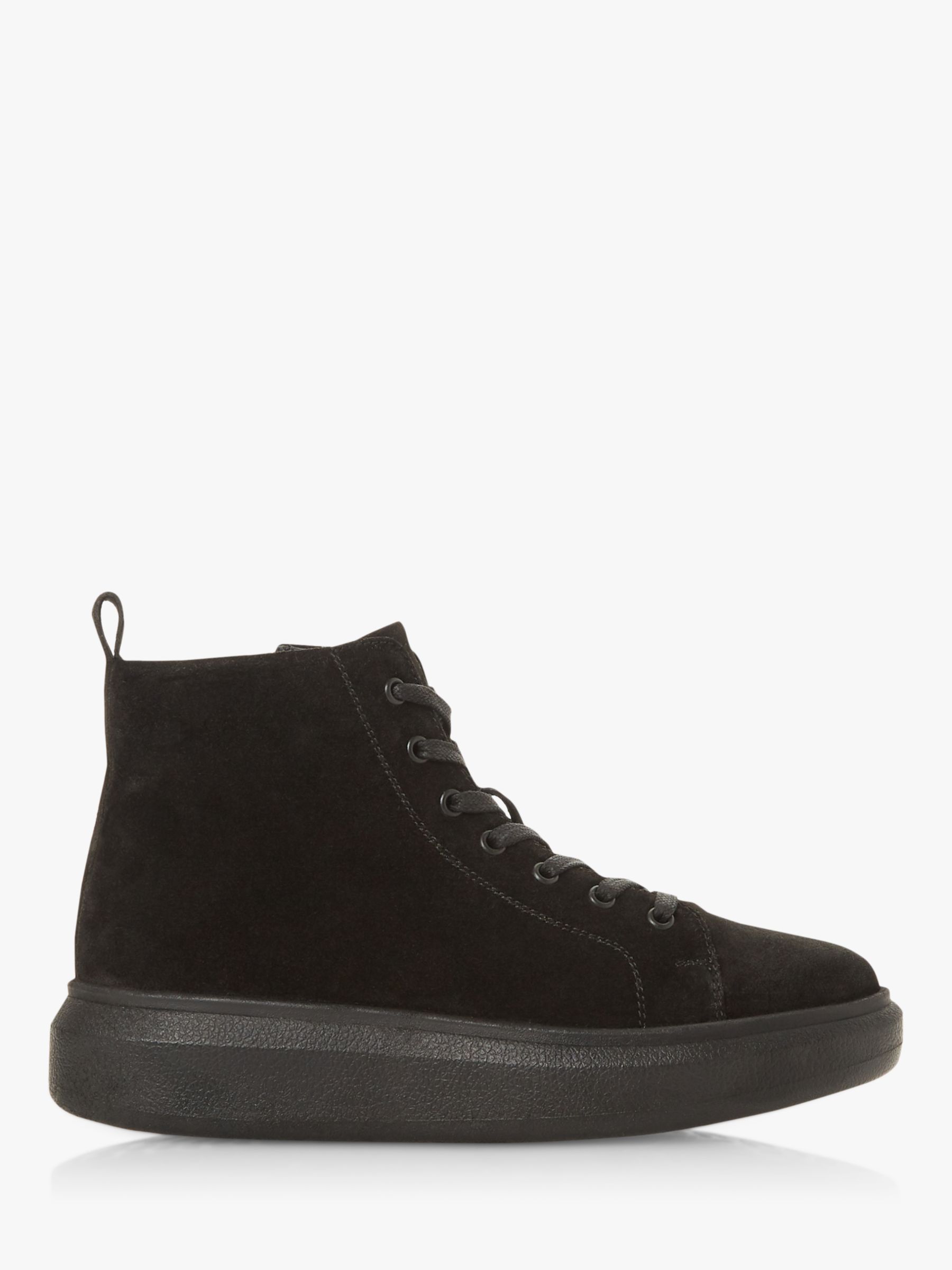 Dune Perrie Suede High Top Trainers, Black
