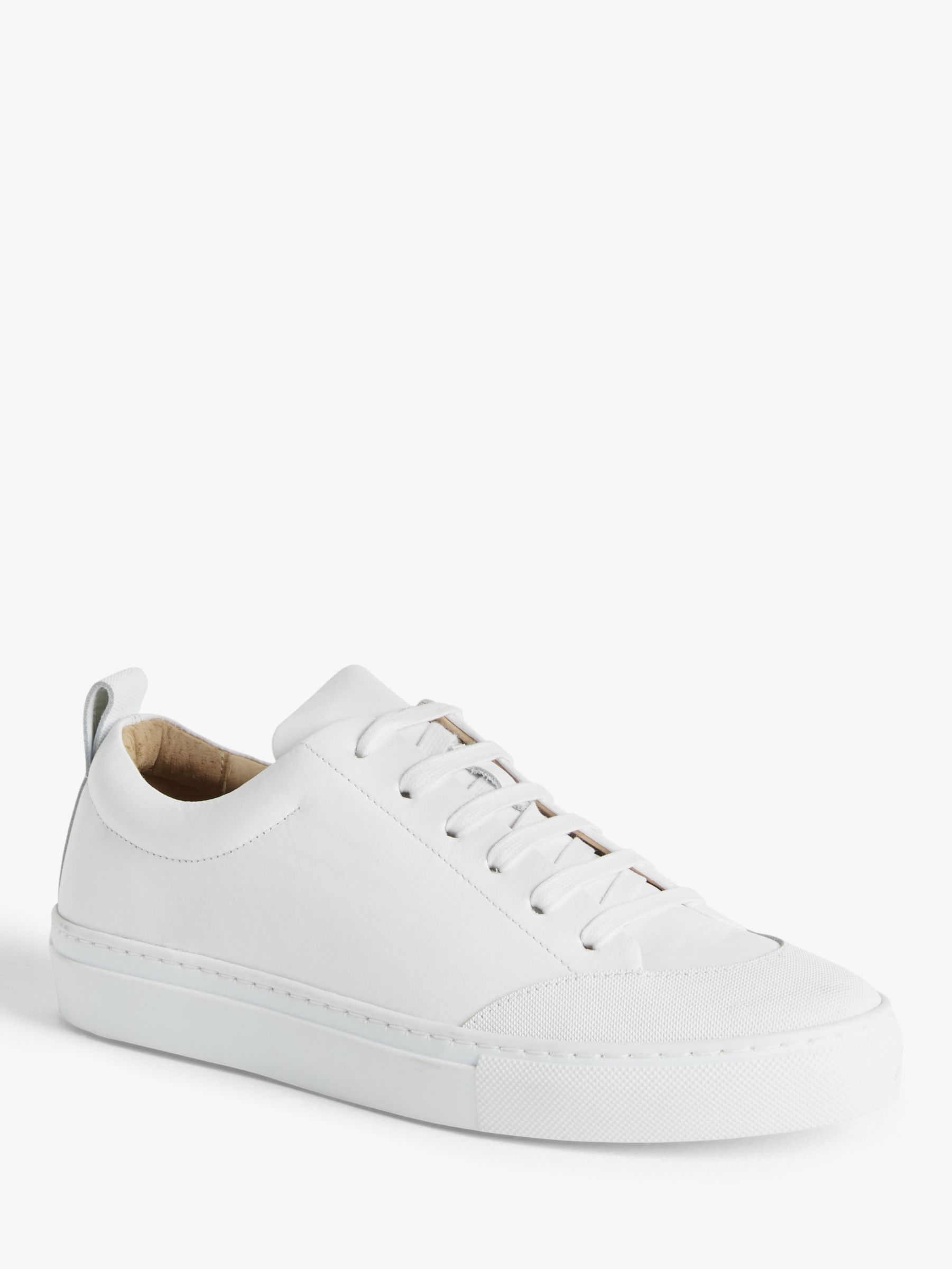 John Lewis & Partners Felicity Leather Trainers, White