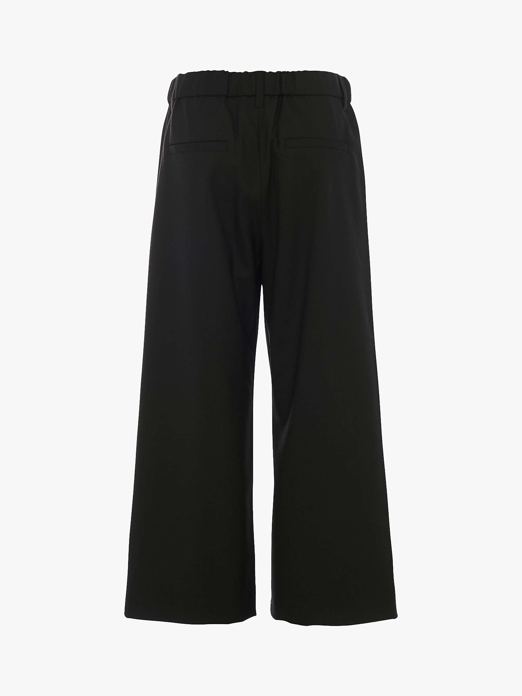 French Connection Wide Leg Culotte Trousers, Black at John Lewis & Partners