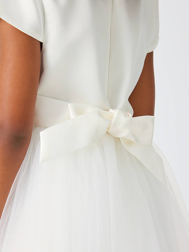John Lewis Kids' Sequin Belted Bridesmaid Dress, Ivory