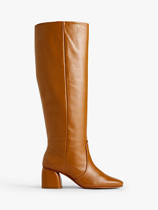 Jigsaw Daphine Leather Knee High Boots, Tan
