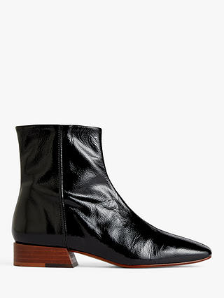 Jigsaw Anson Leather Ankle Boots, Black