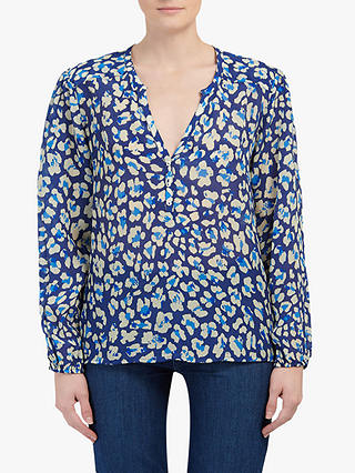 Pyrus Lucy Animal Print Blouse, Blue