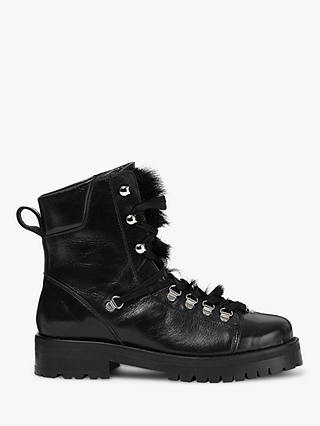 AllSaints Franka Leather Ankle Boots, Black