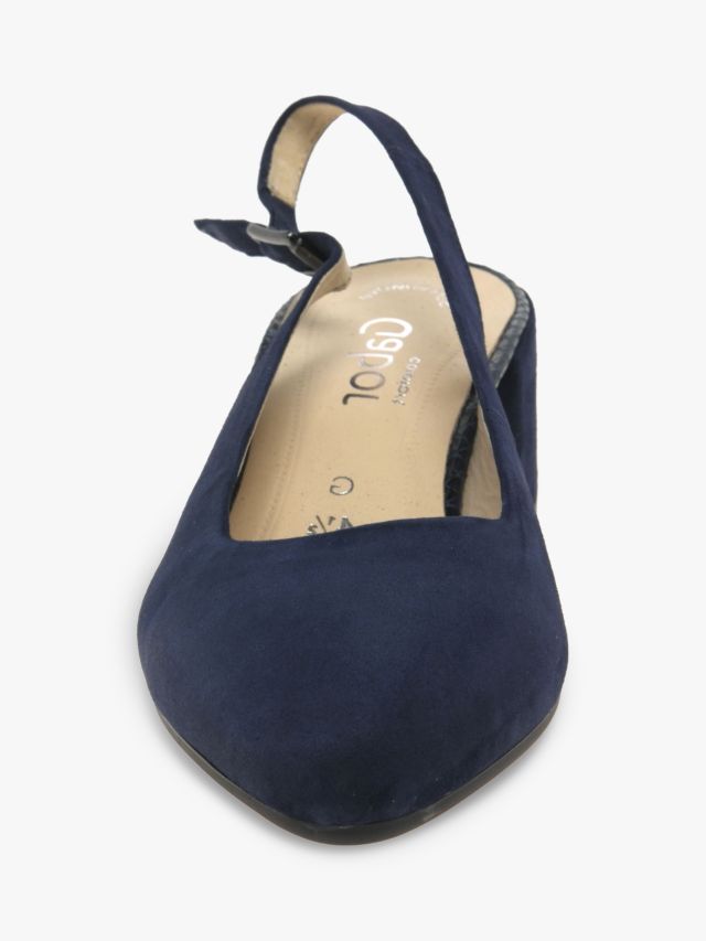 Navy slingback shop shoes wide fitting