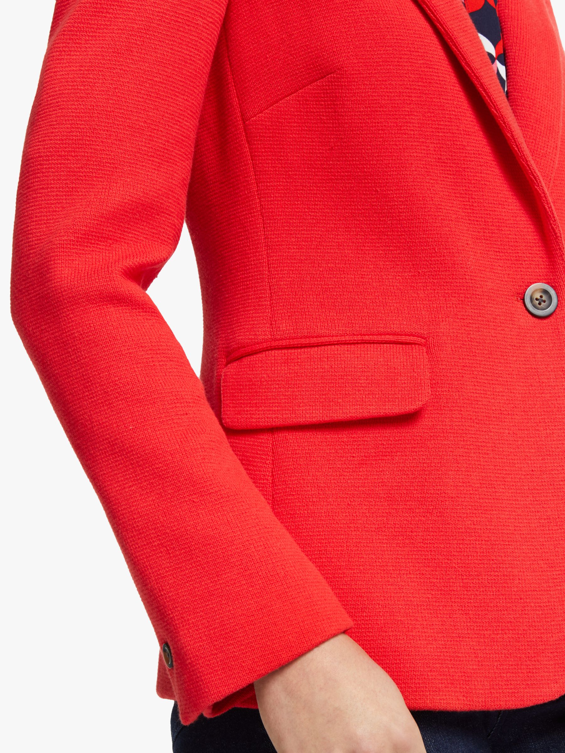 red jersey blazer