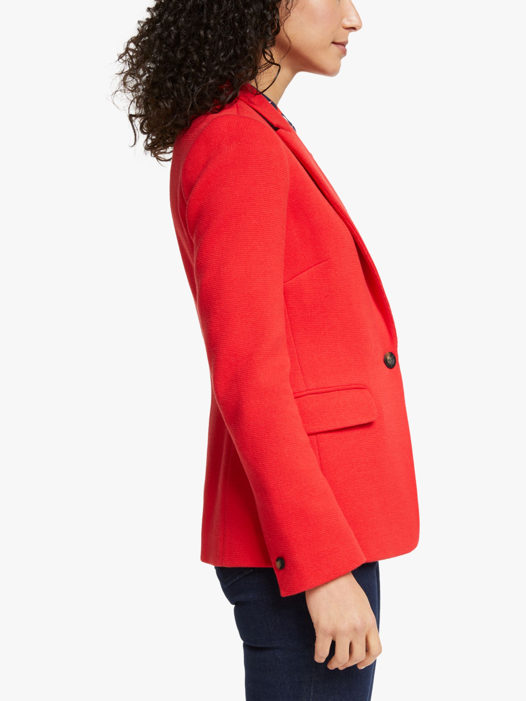 red jersey blazer