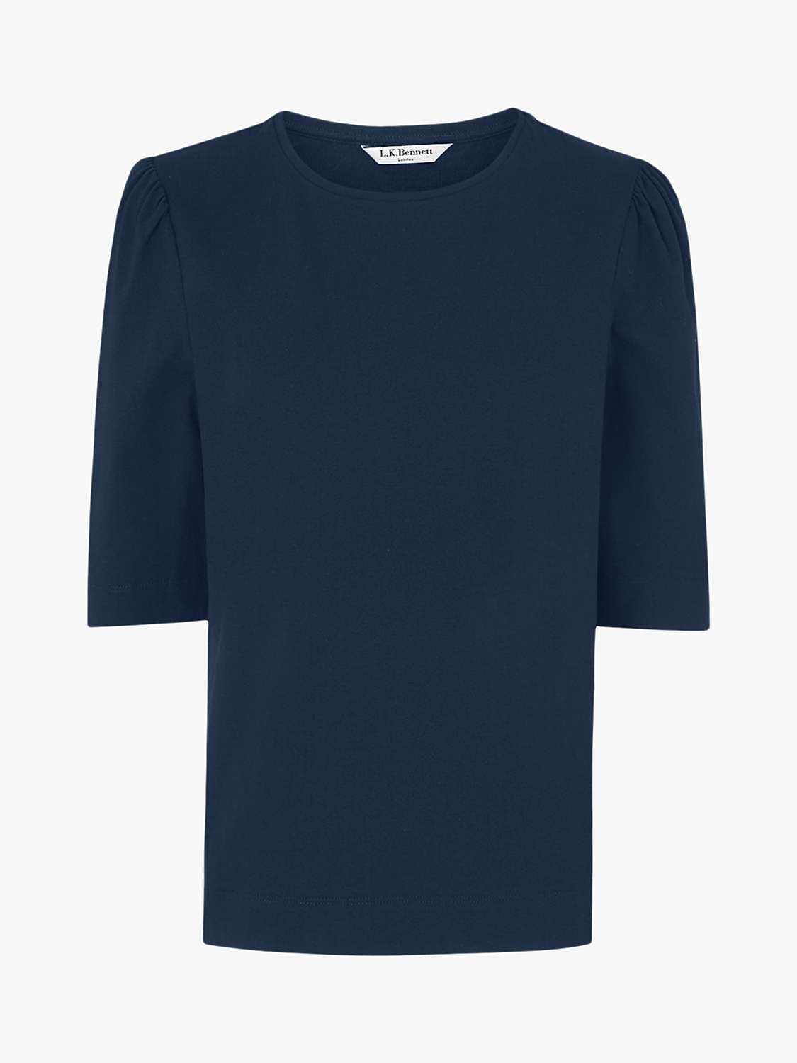 Buy L.K.Bennett Saigon Ruched Sleeve Jersey T-Shirt Online at johnlewis.com