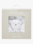 Purebaby Organic Cotton Bunny Rug and Snookie Gift Pack, Pale Grey