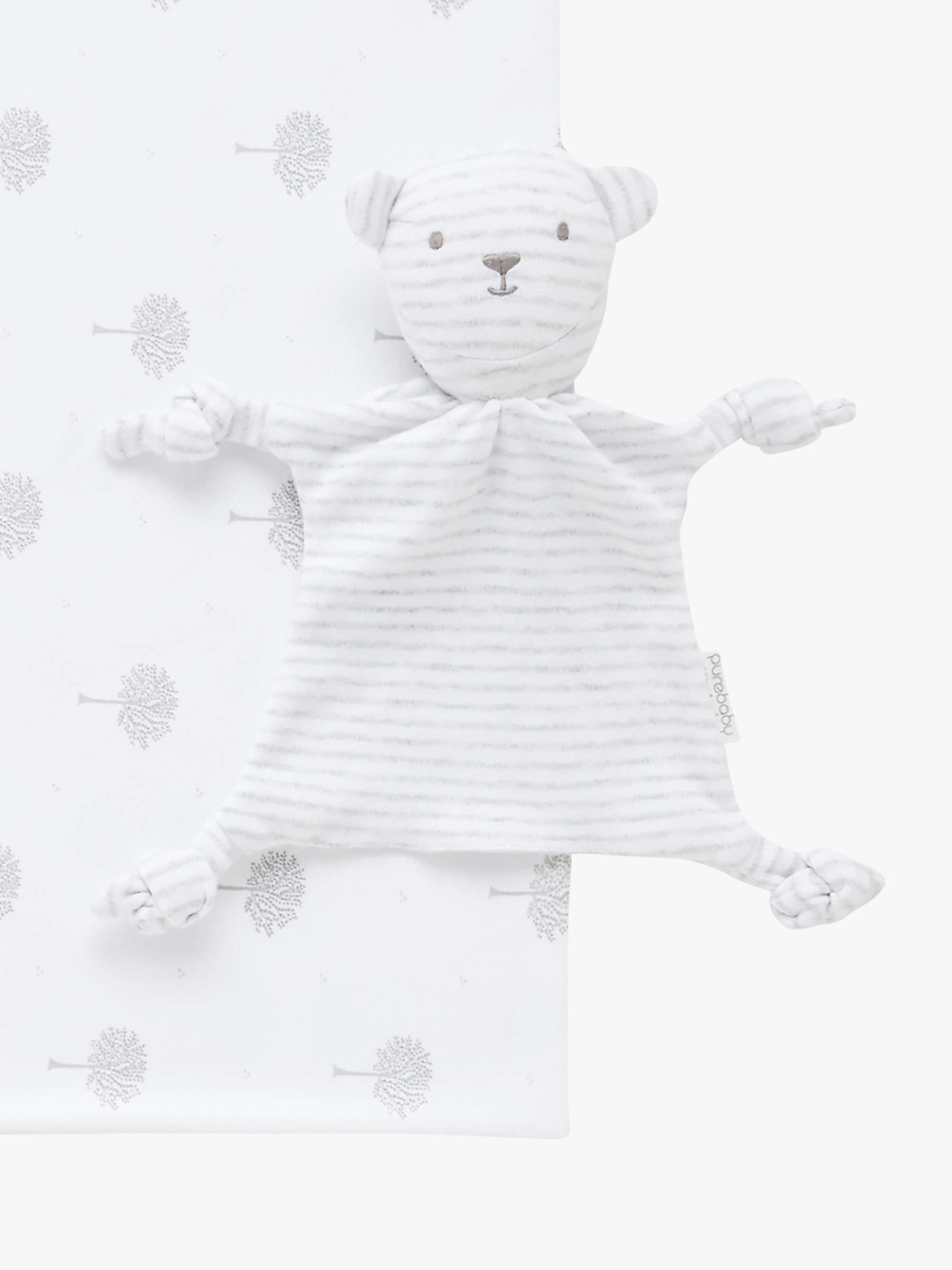 Buy Purebaby Organic Cotton Bunny Rug and Snookie Gift Pack, Pale Grey Online at johnlewis.com
