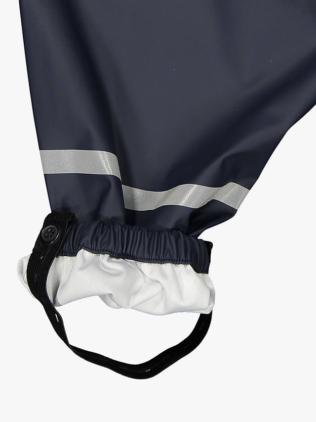 Polarn O. Pyret Kids' Waterproof Rain Trousers, Dark Blue