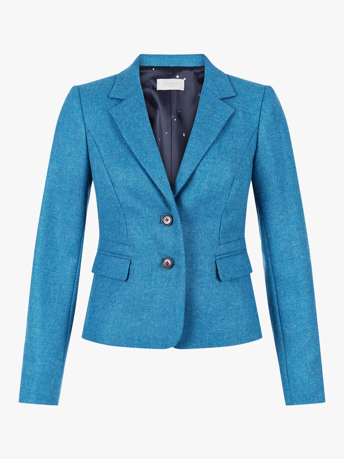 Hobbs Hackness Wool Jacket, Kingfisher Blue at John Lewis & Partners