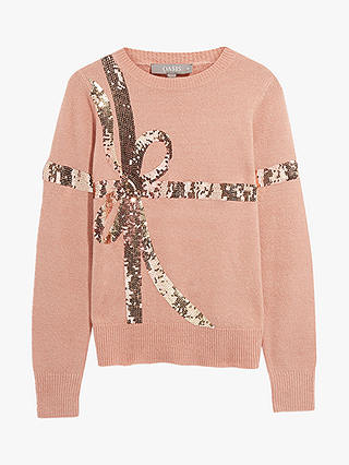 Oasis Bambi Bow Sequin Jumper