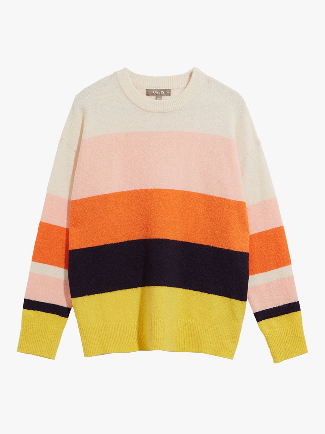 Oasis Stripe Knit Jumper, Multi at John Lewis & Partners