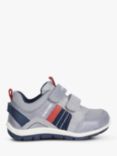 Geox Kids' Shaax Pre-Walker Riptape Trainers, Grey/Navy