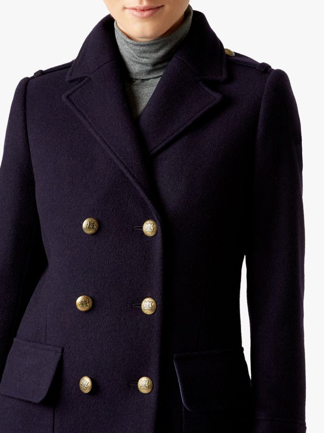 Hobbs Bianca Maxi Coat, Navy, 6