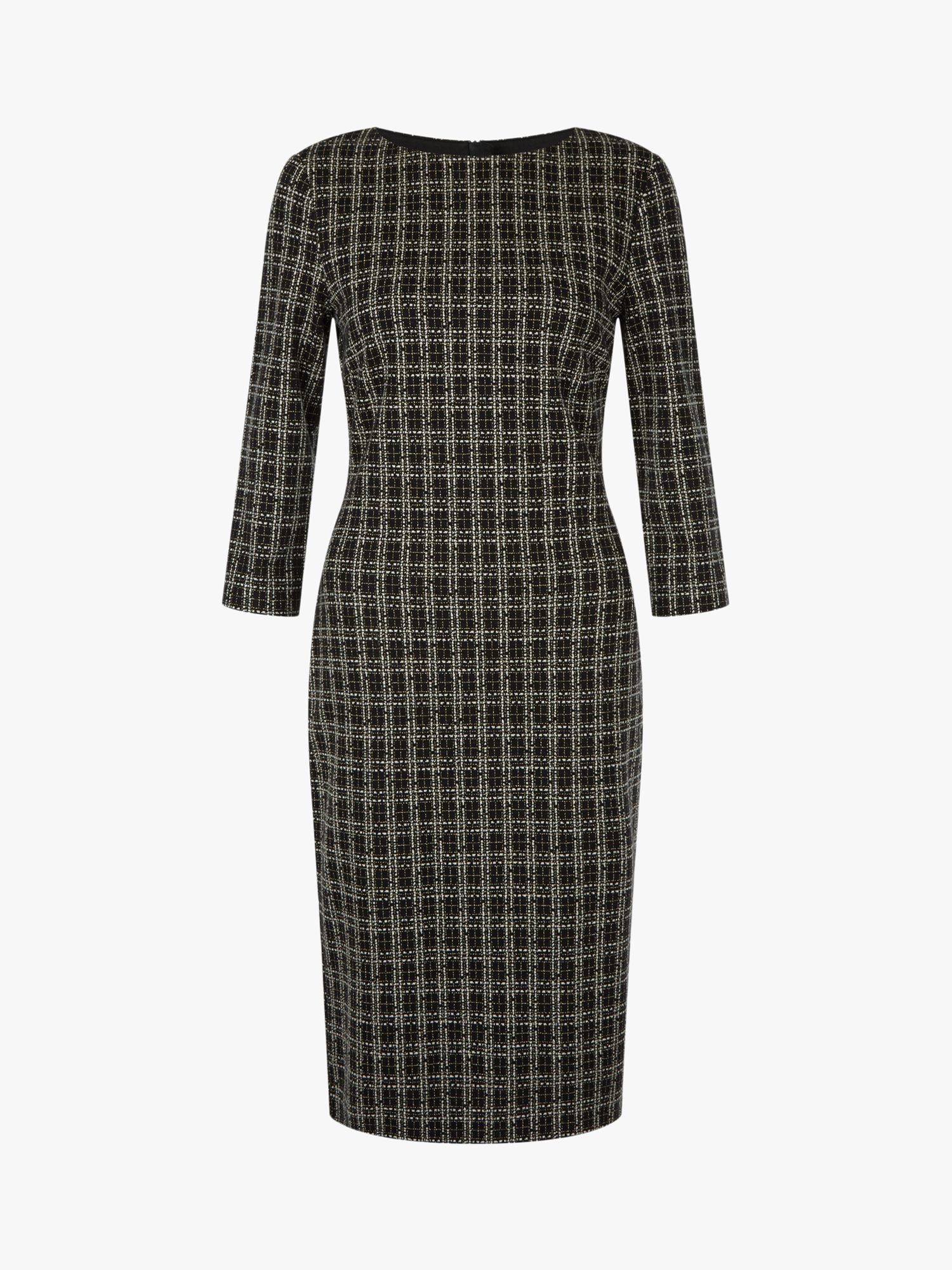 Hobbs Josie Dress, Black/Gold at John Lewis & Partners