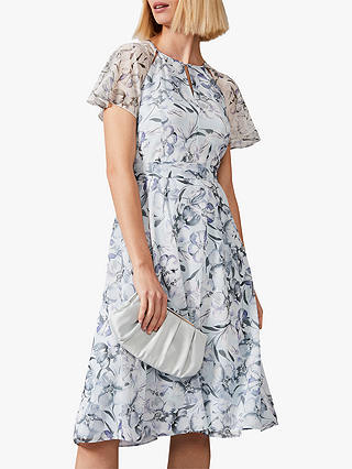 Phase Eight Marlene Floral Flared Dress, Mineral