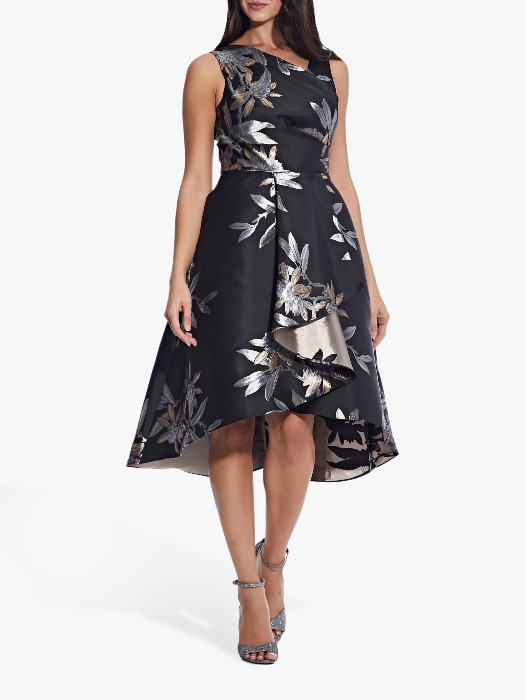 Adrianna Papell Floral Jacquard Dress Black Multi 6