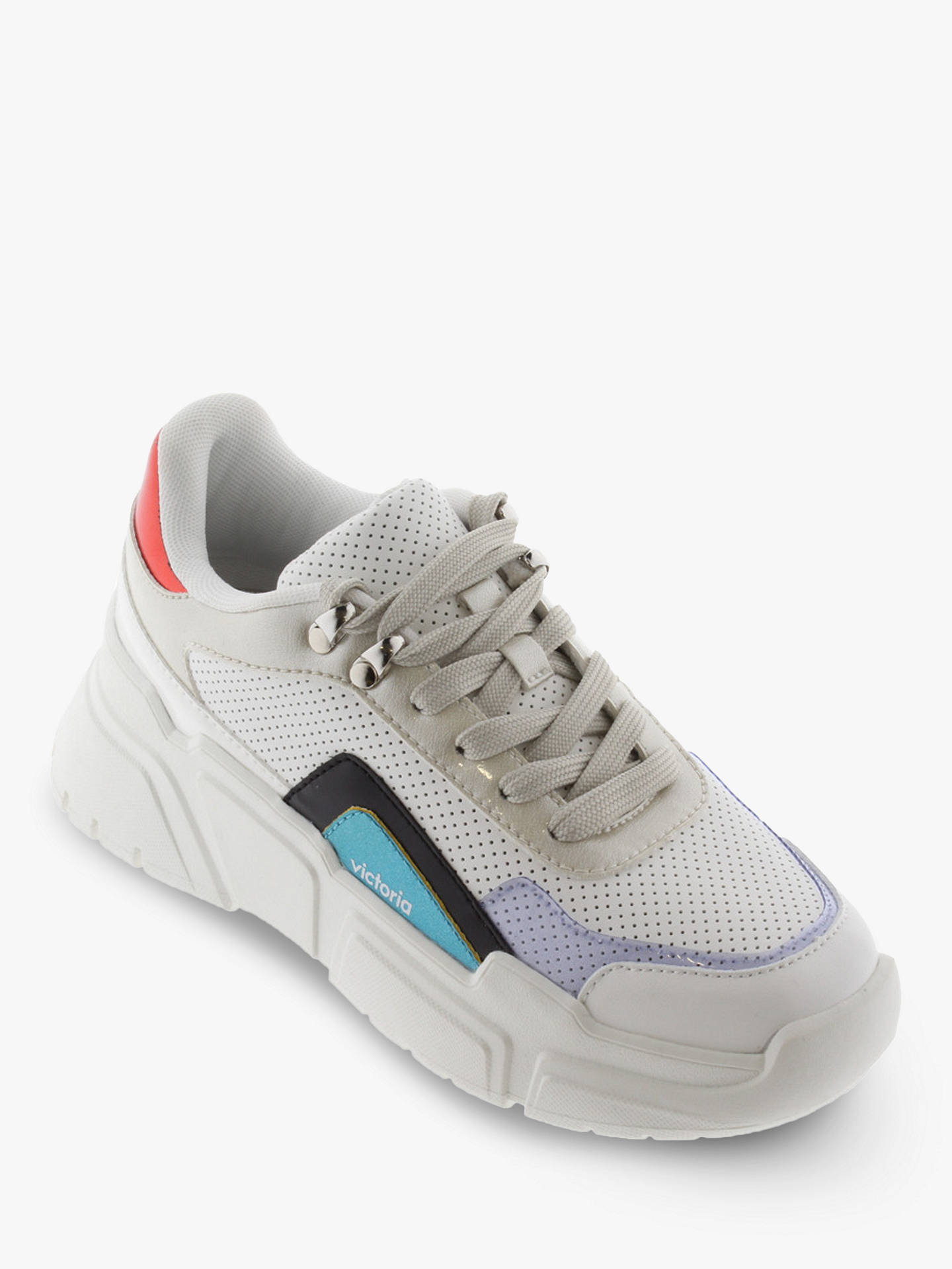 Victoria Shoes Totem Chunky Trainers, White at John Lewis & Partners