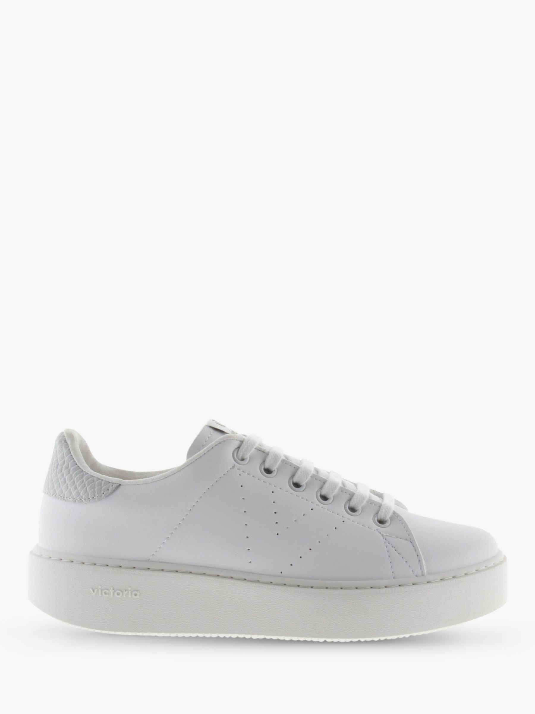 Victoria Shoes Utopia Flatform Lace Up Trainers, White
