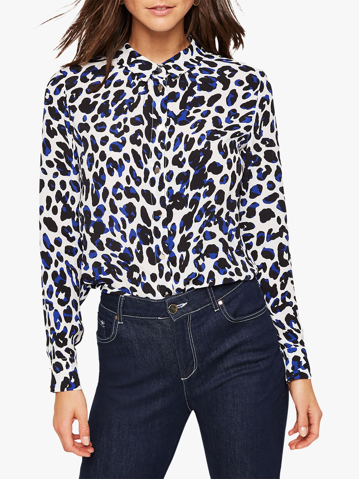 leopard blouse dress