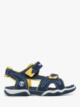 Timberland Kids' Adventure Seeker Riptape Sandals, Navy/Yellow