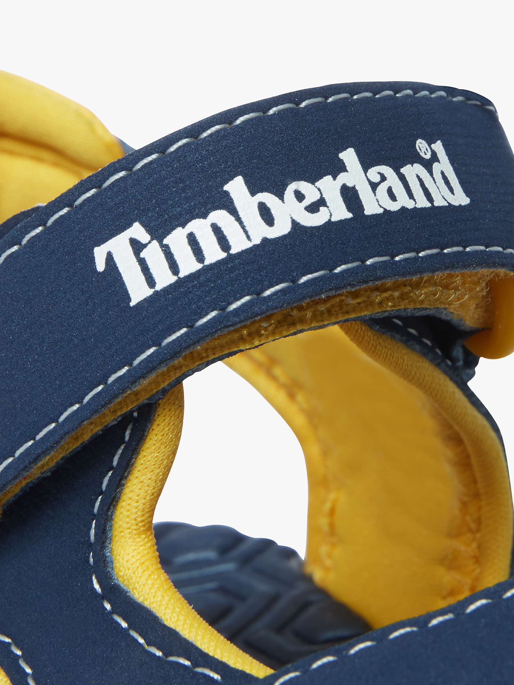 Buy Timberland Children's Adventure Seeker Riptape Sandals, Navy/Yellow Online at johnlewis.com