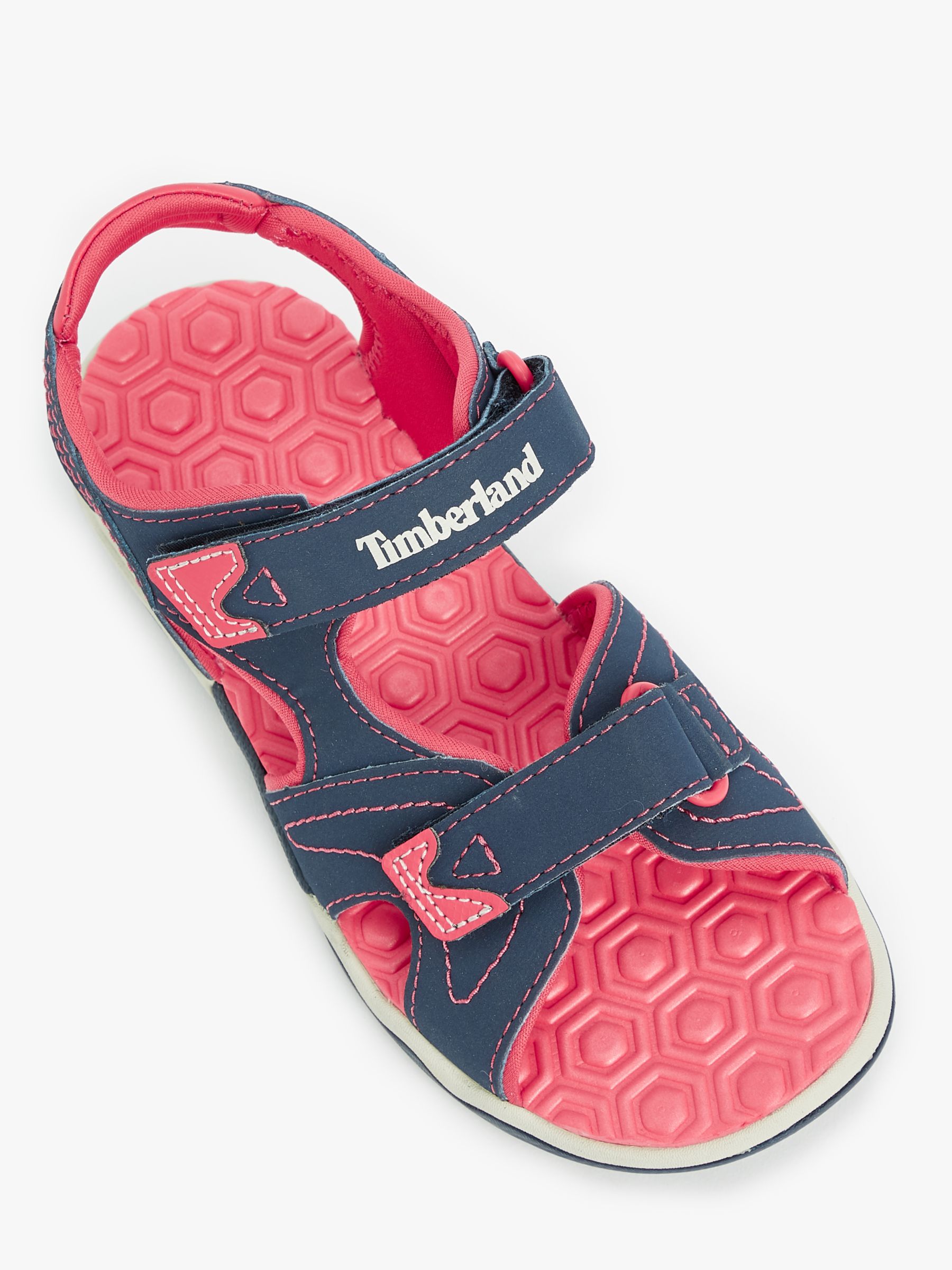 Timberland Children's Adventure Seeker Riptape Sandals, Pink/Navy, 29