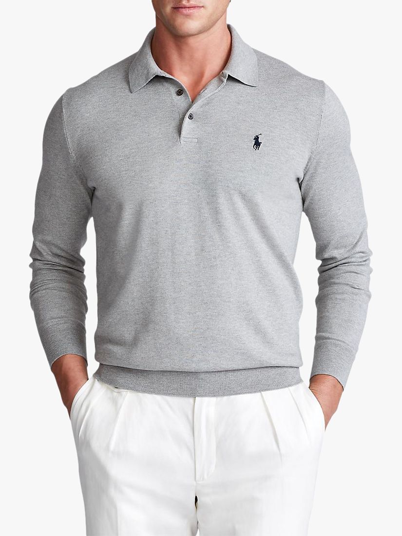 Polo Ralph Lauren Regular Fit Long Sleeve Polo Shirt at John Lewis ...