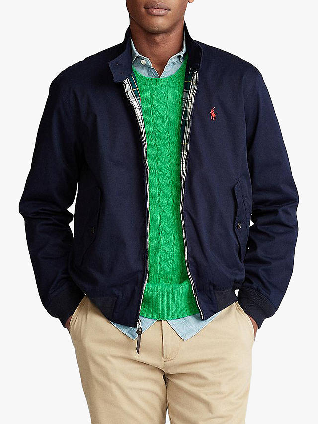 Polo Ralph Lauren Barracuda Cotton Twill Lined Jacket, Aviator Navy at ...