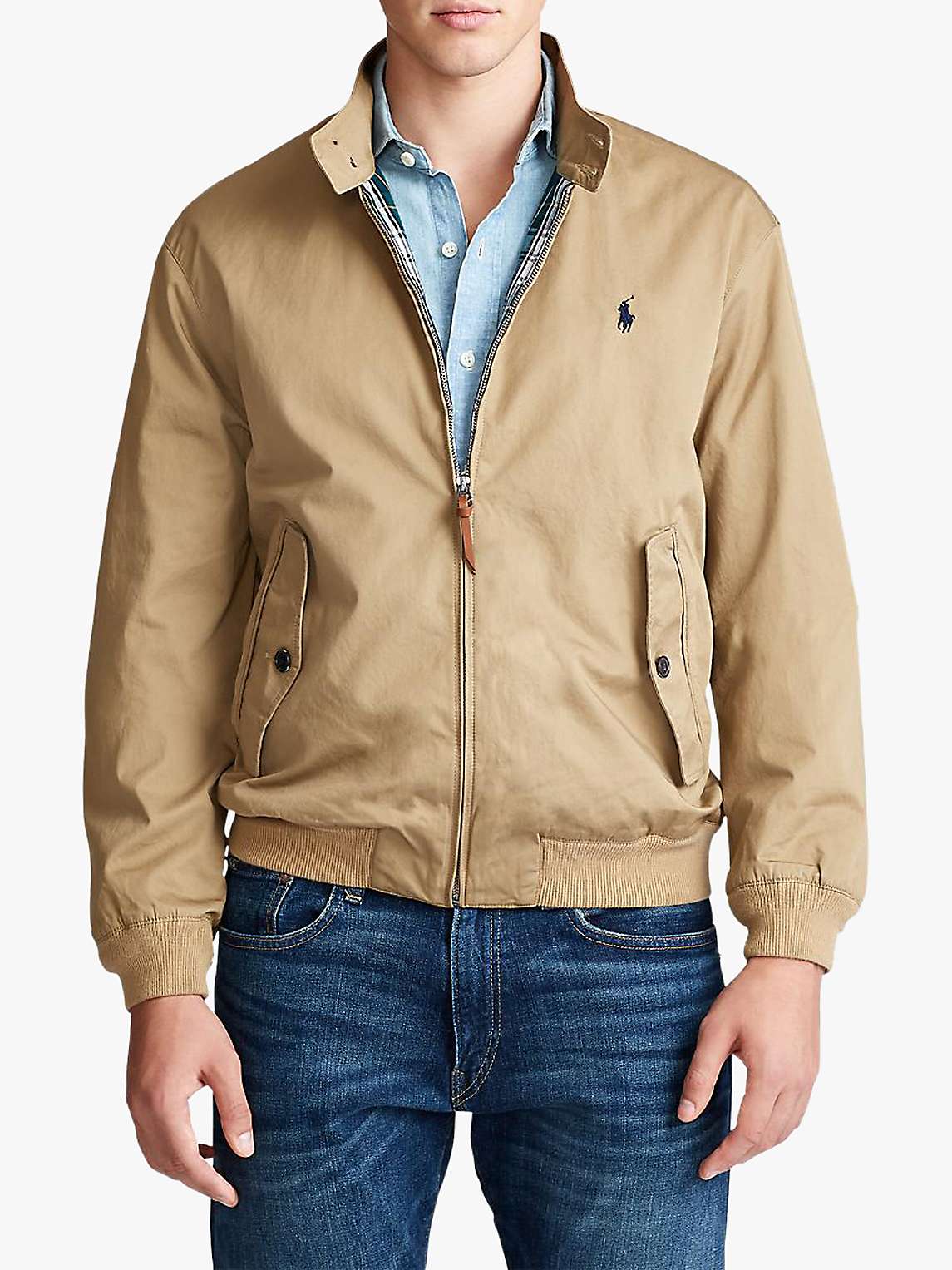 Polo Ralph Lauren Barracuda Cotton Twill Lined Jacket, Luxury Tan at ...