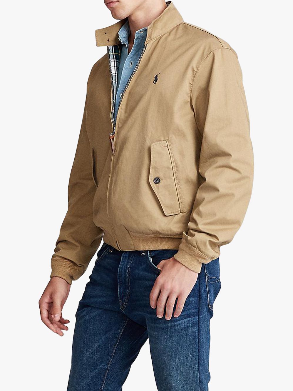 Polo Ralph Lauren Barracuda Cotton Twill Lined Jacket, Luxury Tan at ...