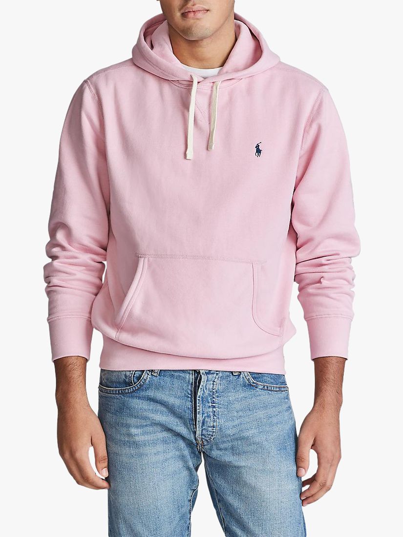 Polo Ralph Lauren Fleece Hoodie, Garden Pink at John Lewis & Partners