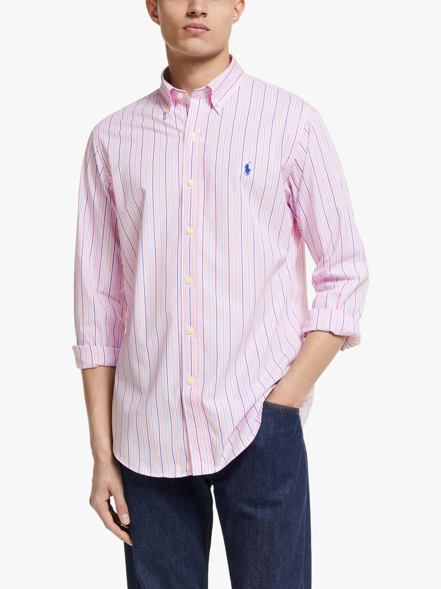 ralph lauren custom fit striped shirt
