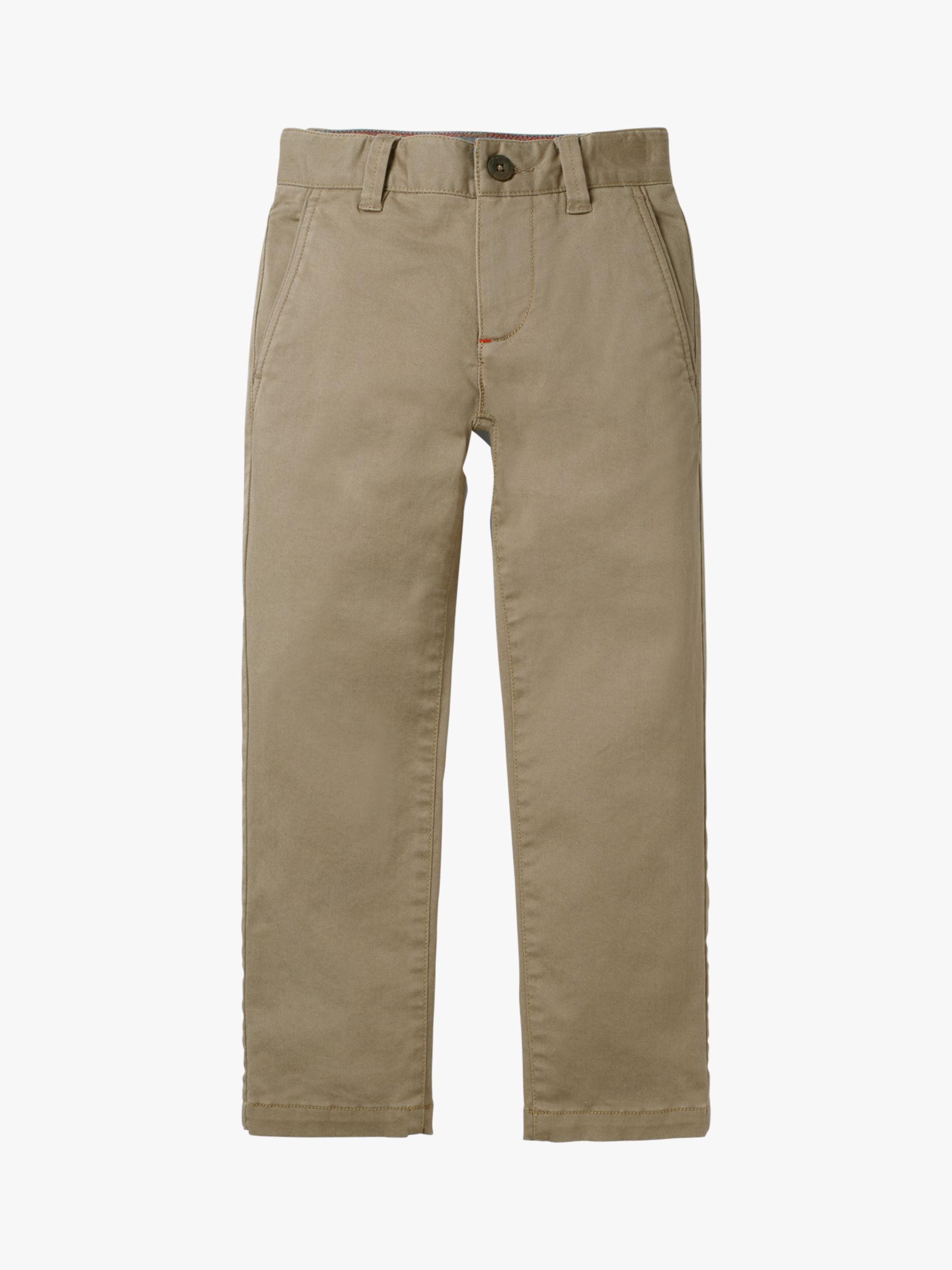 Mini Boden Boys' Chino Trousers, Nutty Brown at John Lewis & Partners