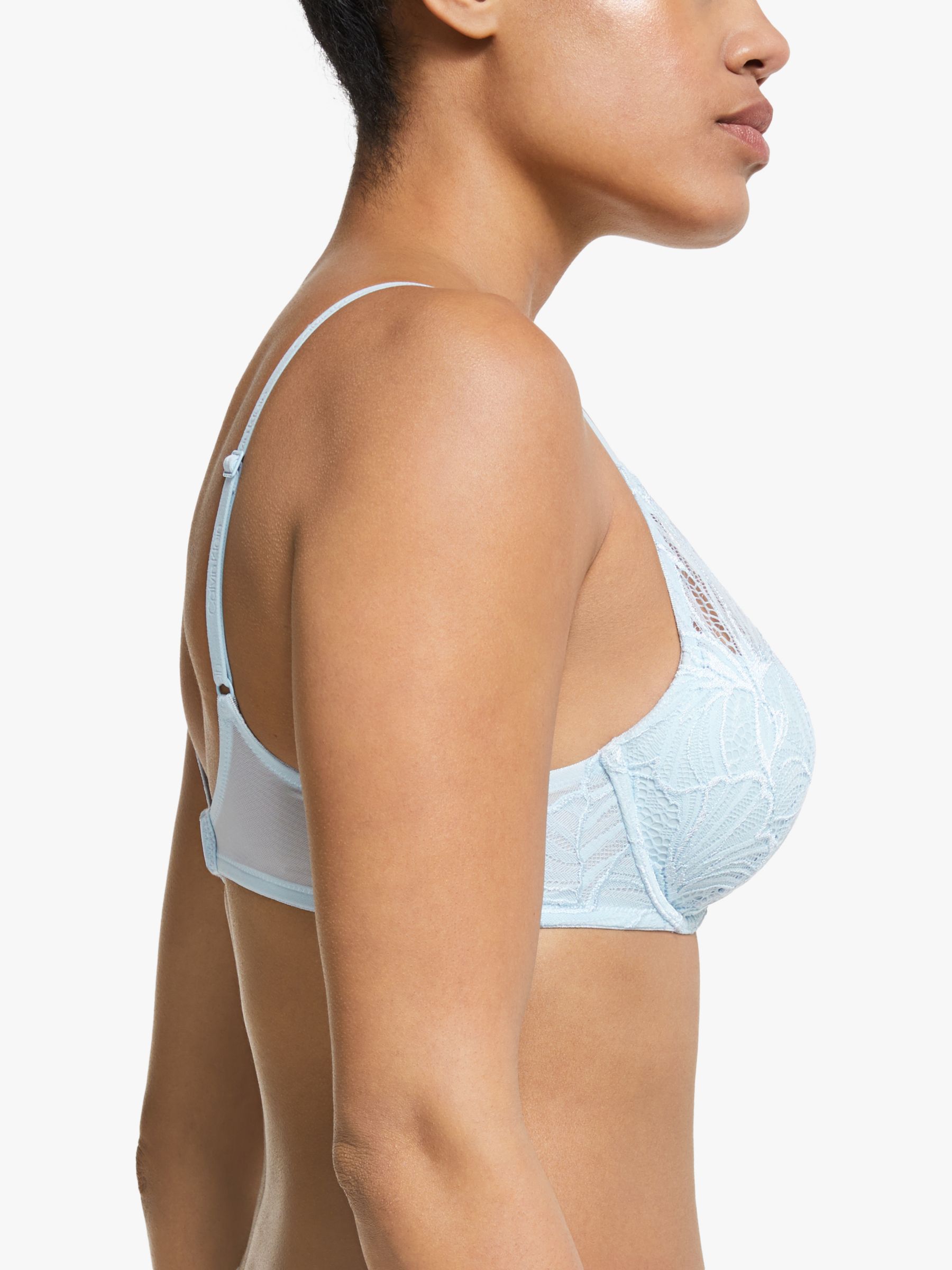Calvin Klein Perfectly Fits Iris Lace Bra in Blue