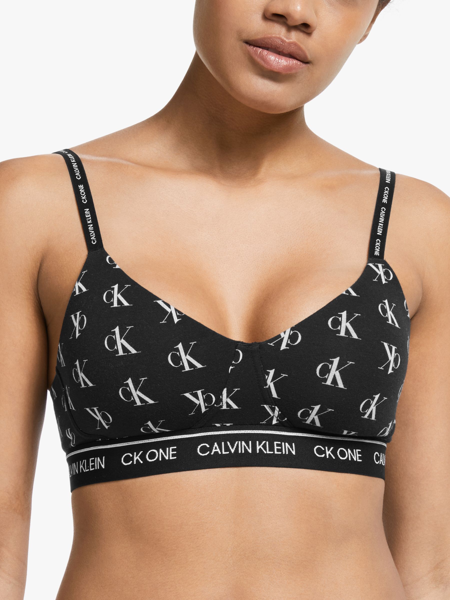 Calvin Klein logo bra in black
