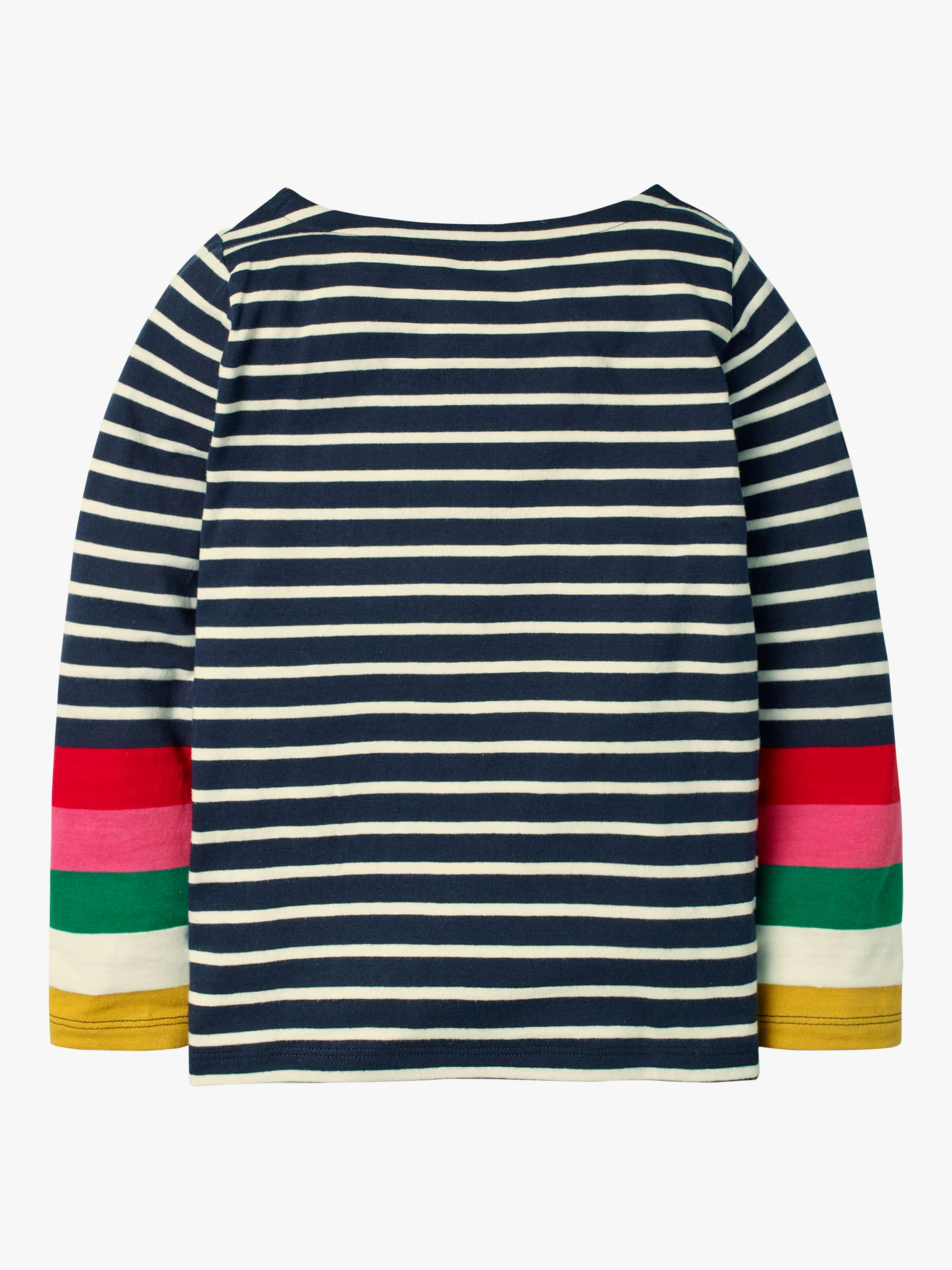 Mini Boden Girls' Everyday Breton T-Shirt, Navy at John Lewis & Partners