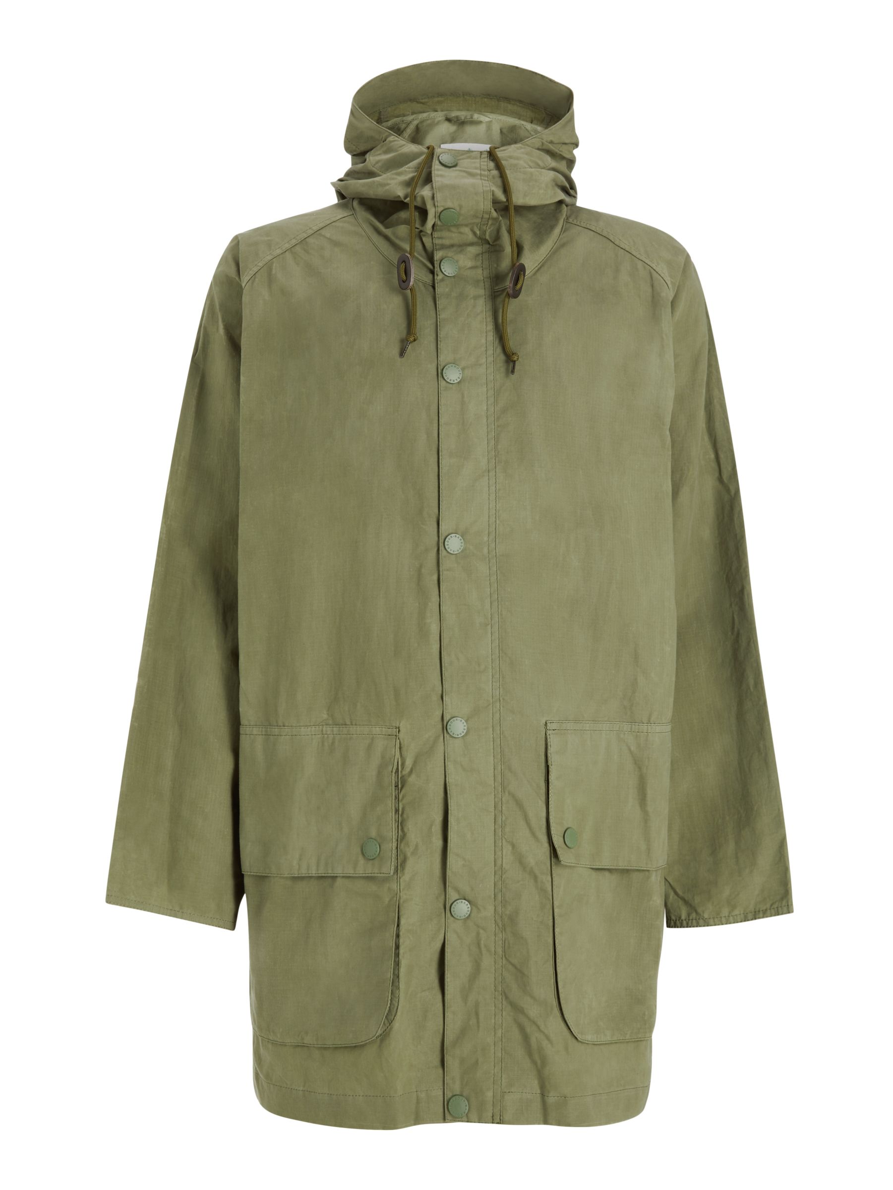 barbour green hooded jacket