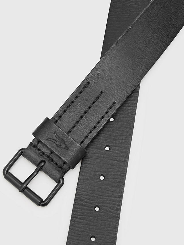 AllSaints Dunston Leather Belt, Black
