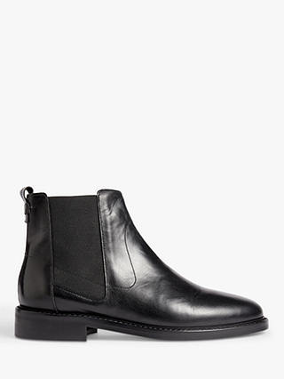 Jigsaw Ardell Leather Chelsea Boots, Black