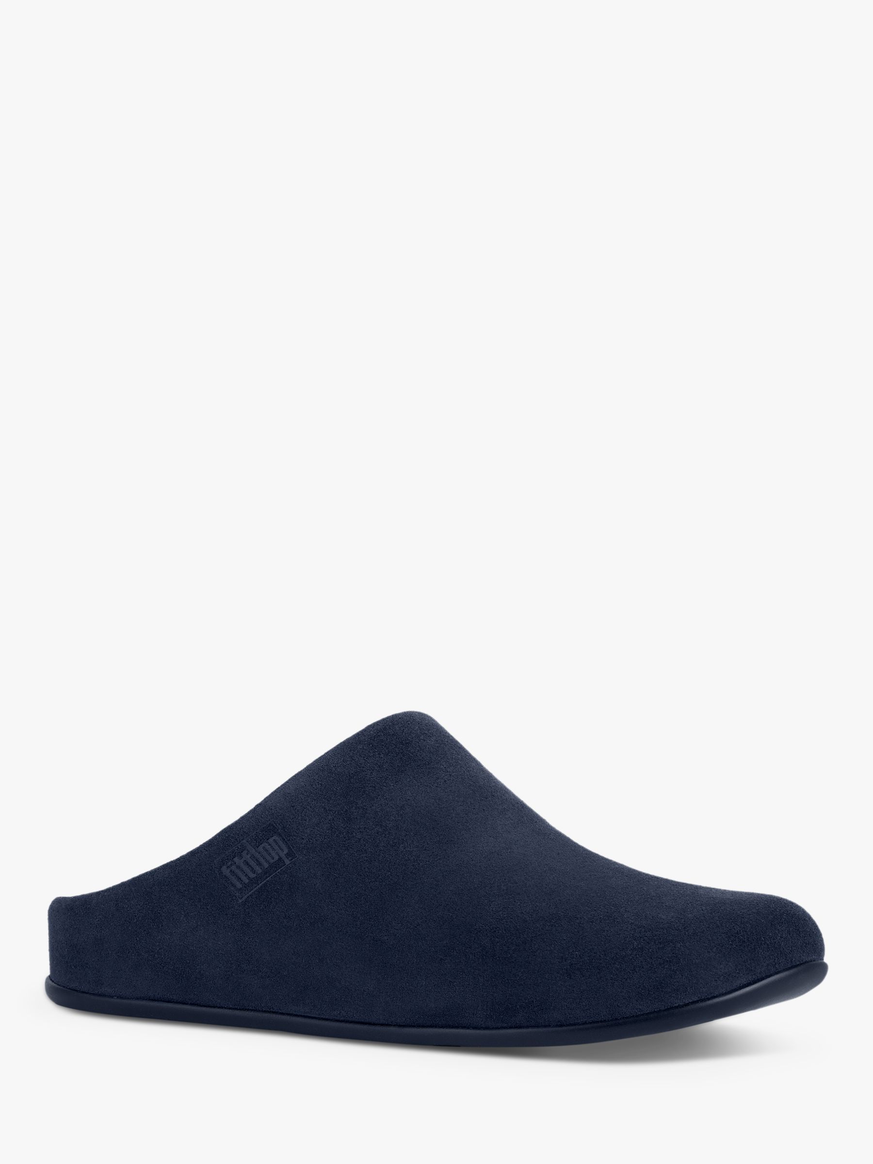 FitFlop Chrissie Shearling Lined Suede Slippers, Navy at John Lewis ...